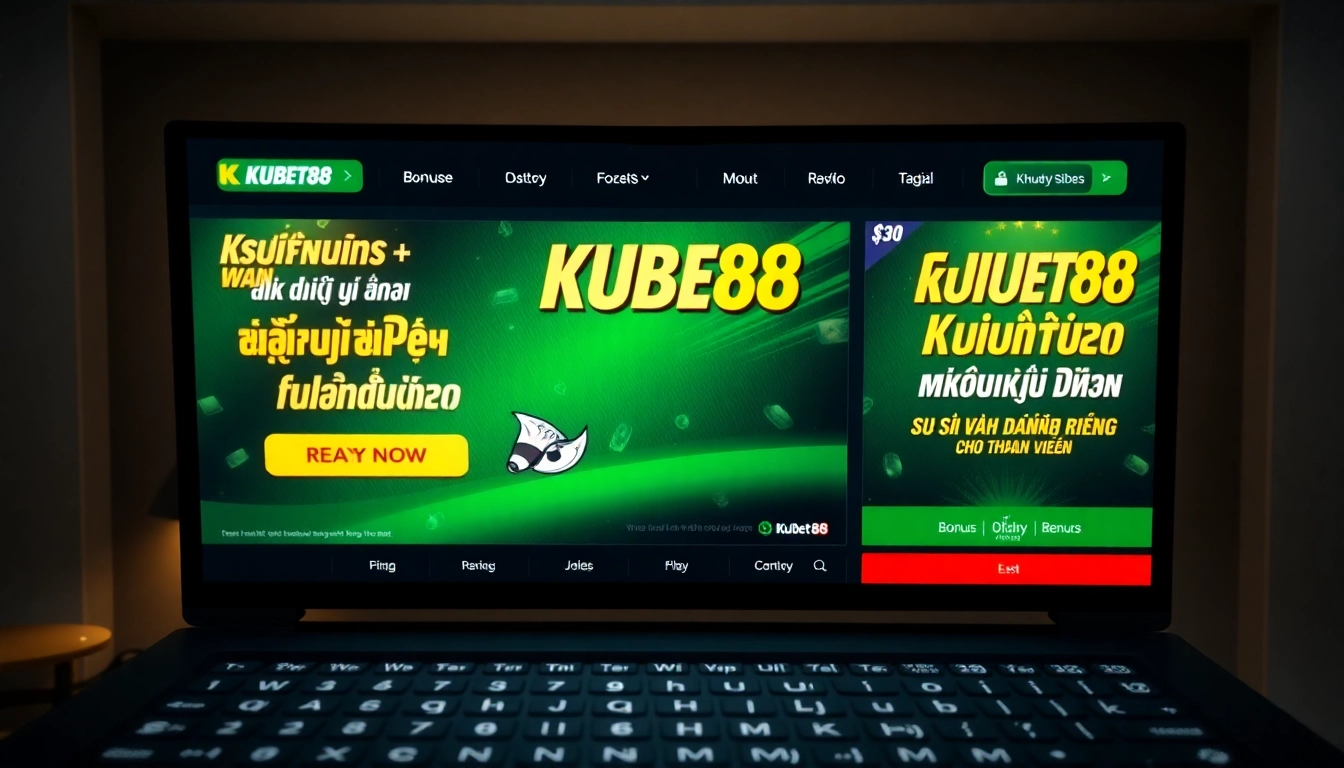 Experience the exciting promotions of Khuyến Mãi Kubet88 – Ưu Đãi Vàng Dành Riêng Cho Thành Viên showcased in a modern online betting interface.