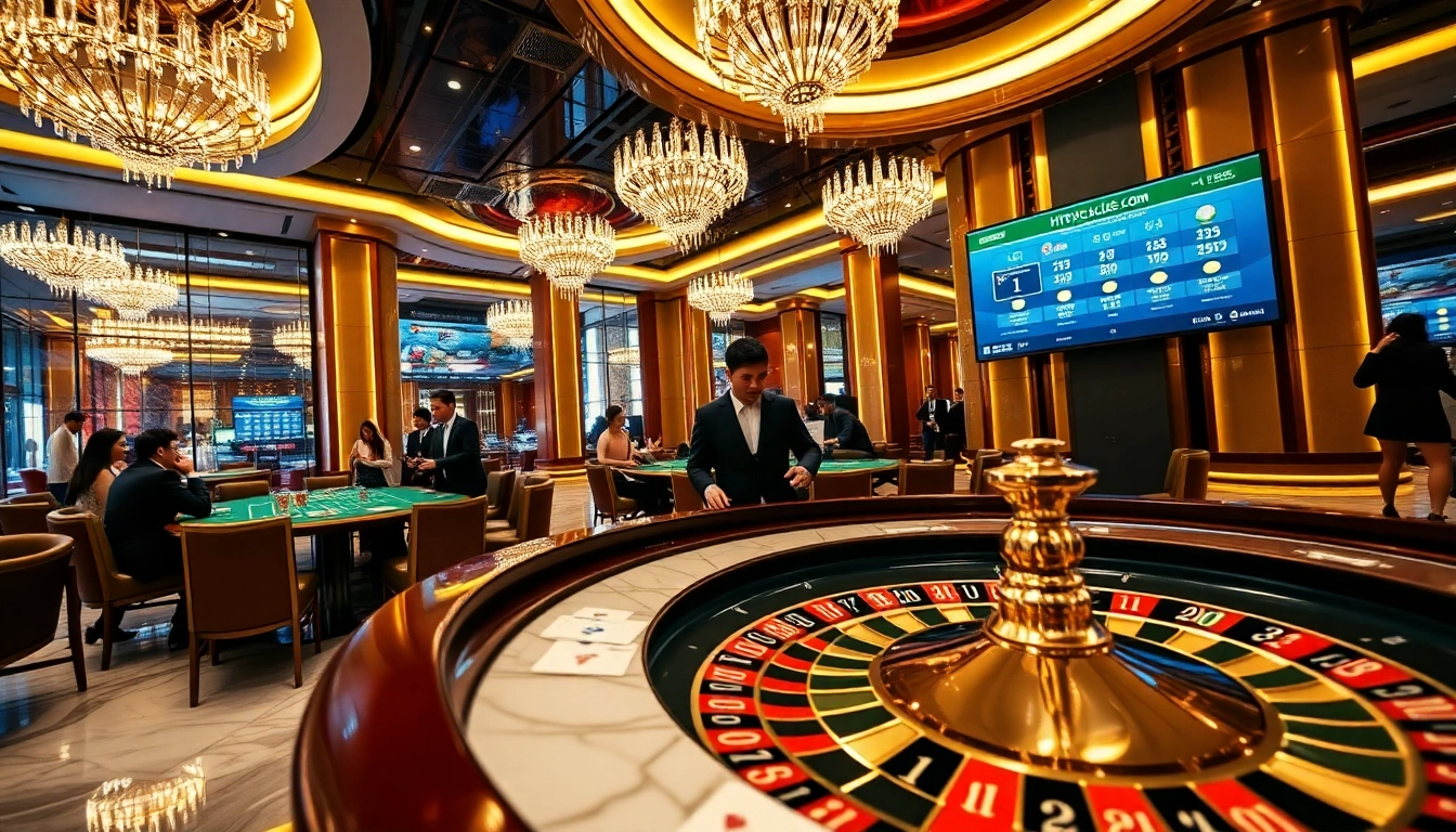 Experience luxury gaming at https://lc888s.com/, showcasing high-stakes poker chips on an elegant casino table.