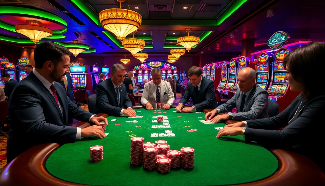 Experience the excitement of F168 casino gaming with professional dealers and vibrant poker tables.