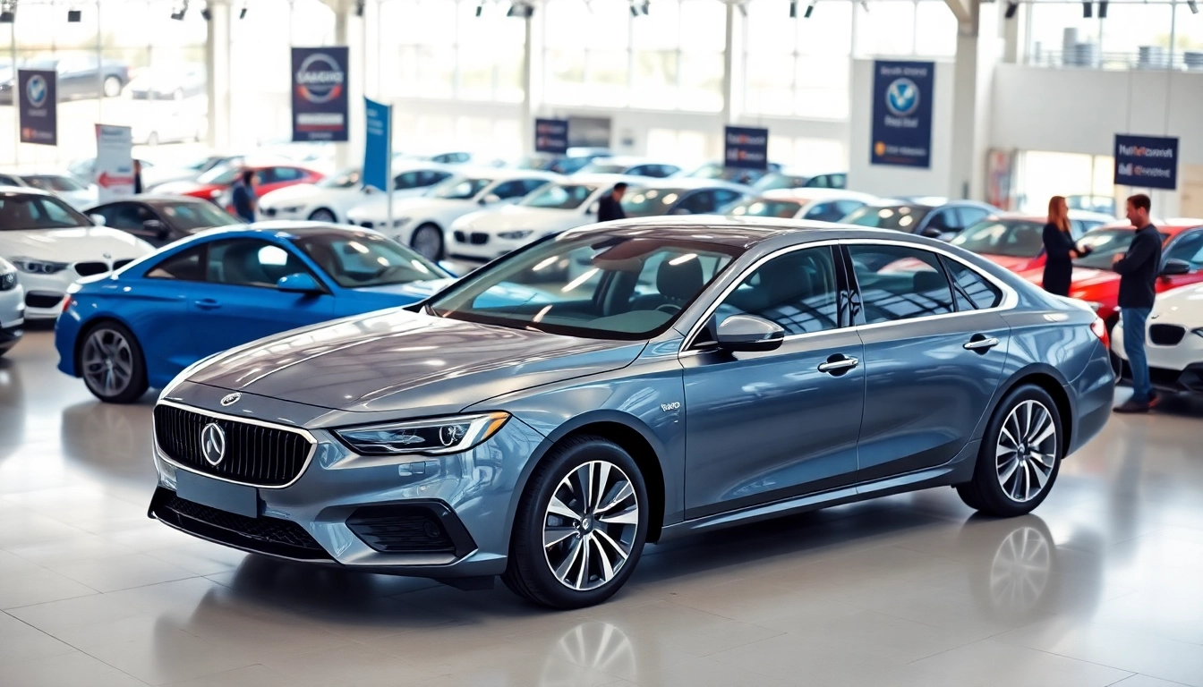 Auto kaufen - moderne Limousine in einladendem Autohaus mit freundlichem Kundenservice.