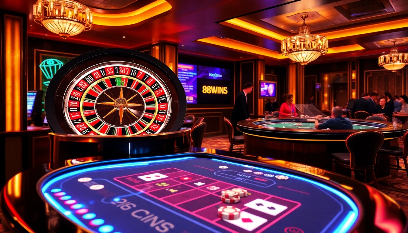 Experience the excitement of betting at 98WINS CO COM in a luxurious casino environment.