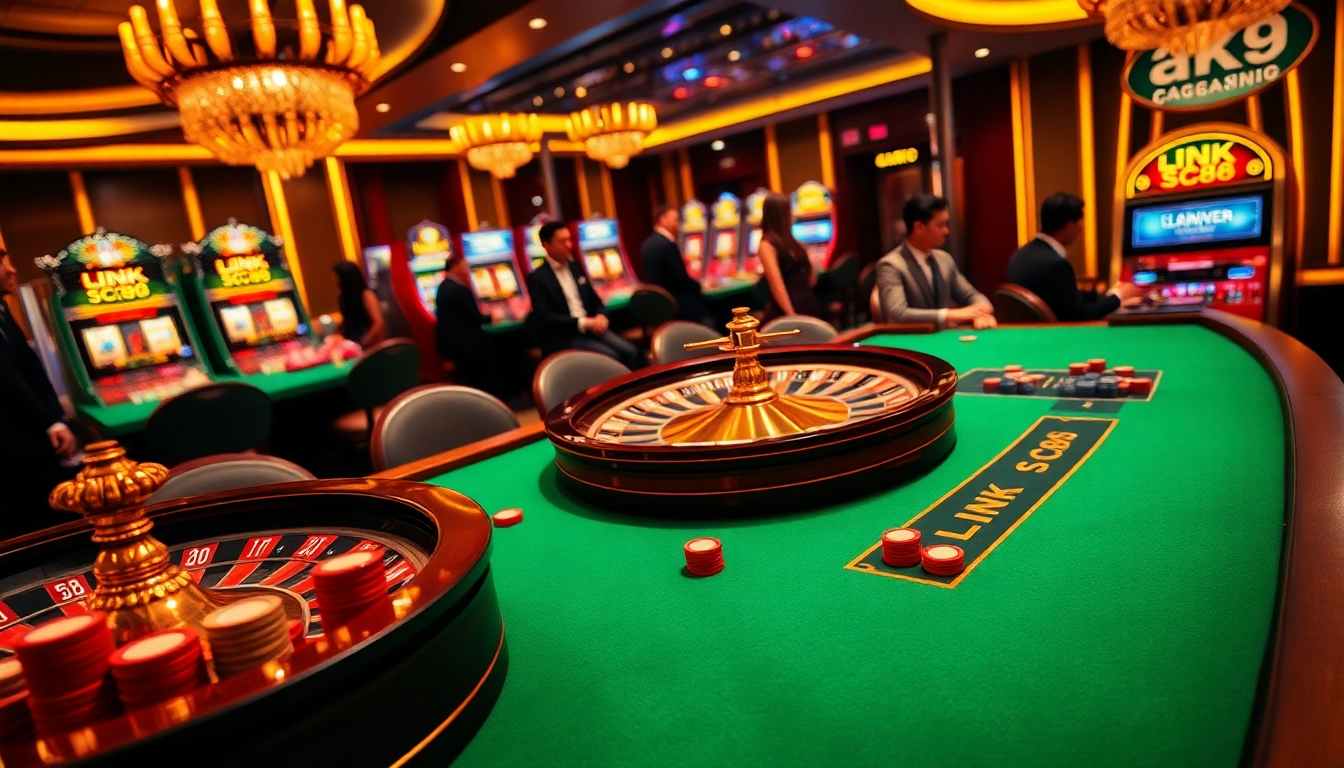 Experience the thrill at LINK SC88 with luxurious casino gameplay and vibrant poker chips.