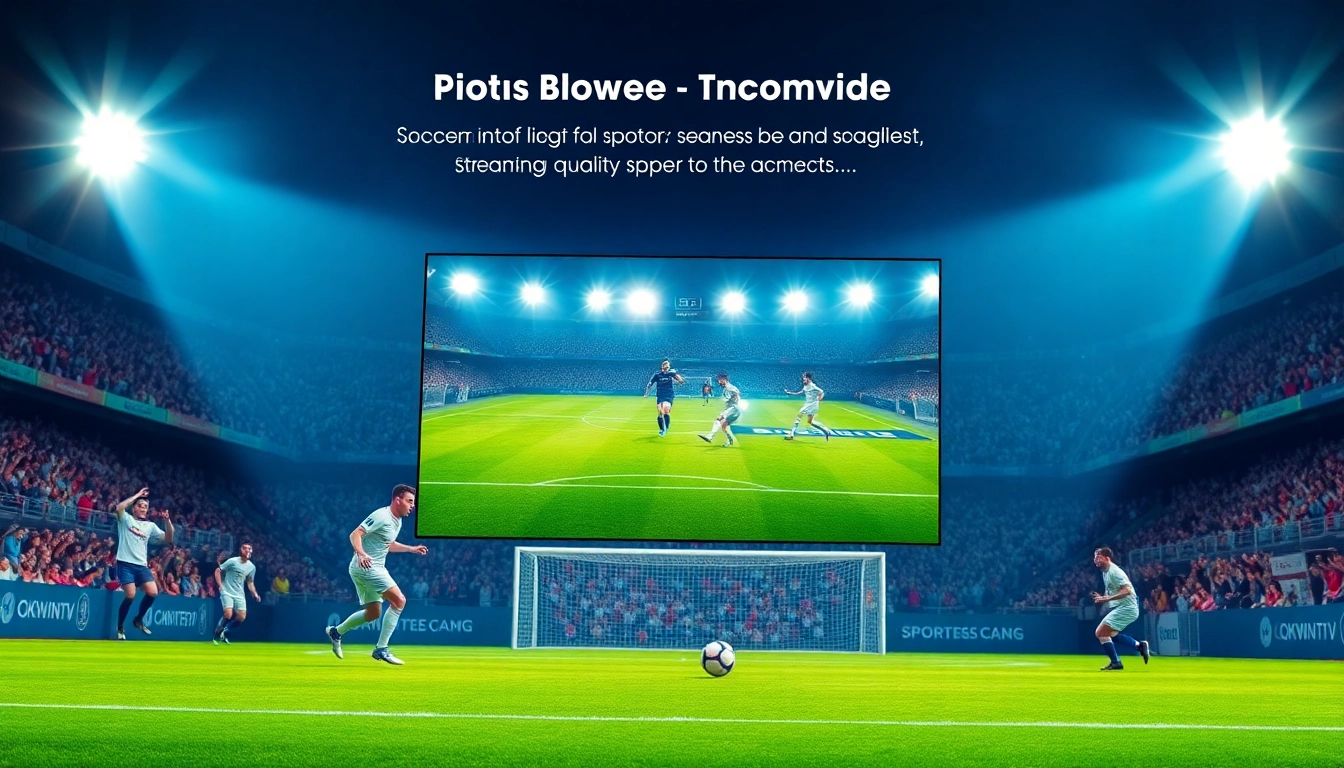 Dynamic soccer match streaming interface on https://okwintv.zone/ showcasing vibrant action and user engagement.
