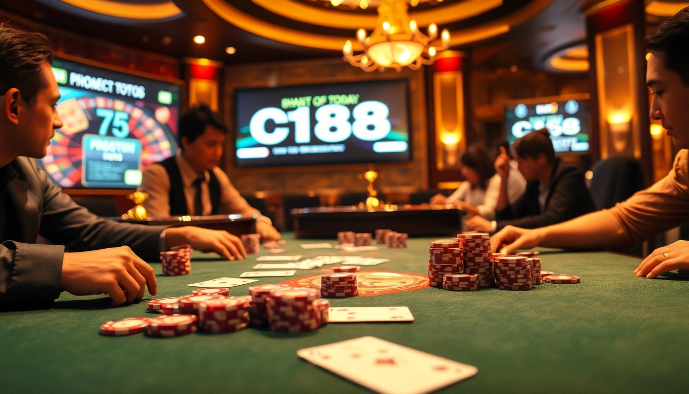 Engage in thrilling poker gameplay at https://c168.today/ with stunning visuals of chips and cards.