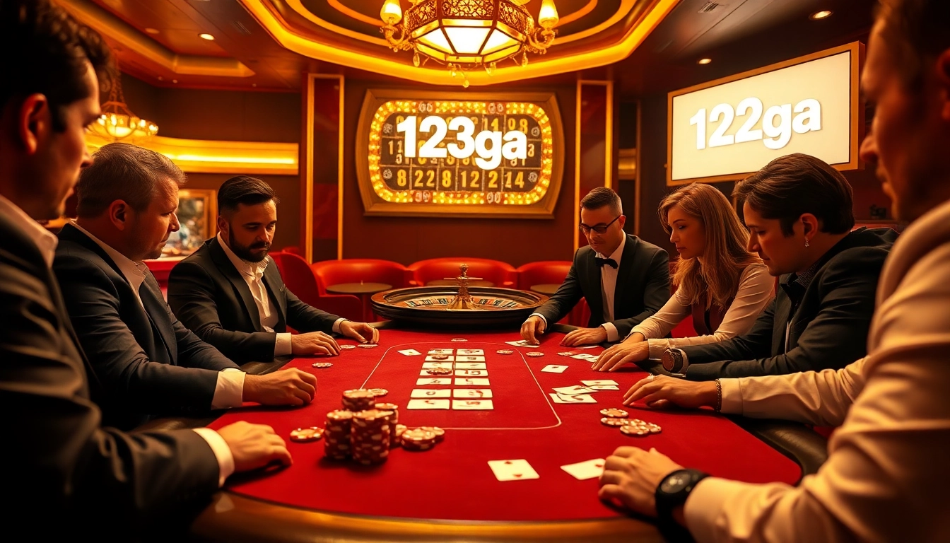 Engaging poker game scene at 123ga.ink with vibrant chips and cards illustrating thrilling gambling moments.