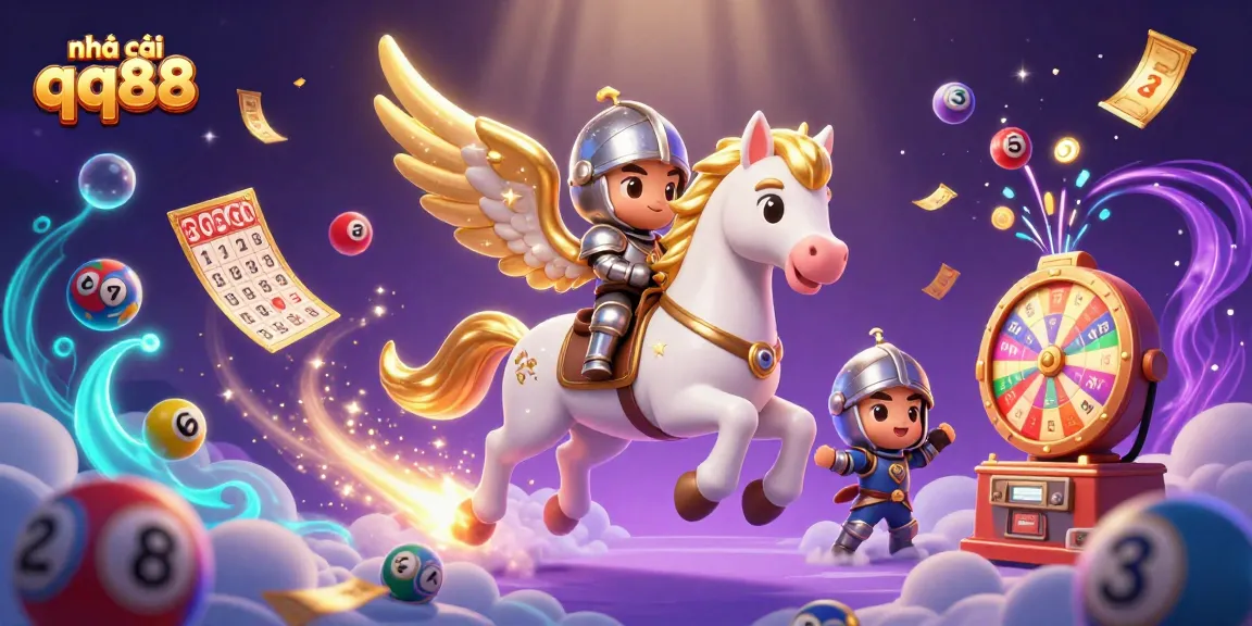 Experience intense gameplay thrills with nhà cái qq88 in this dynamic lottery-themed illustration.